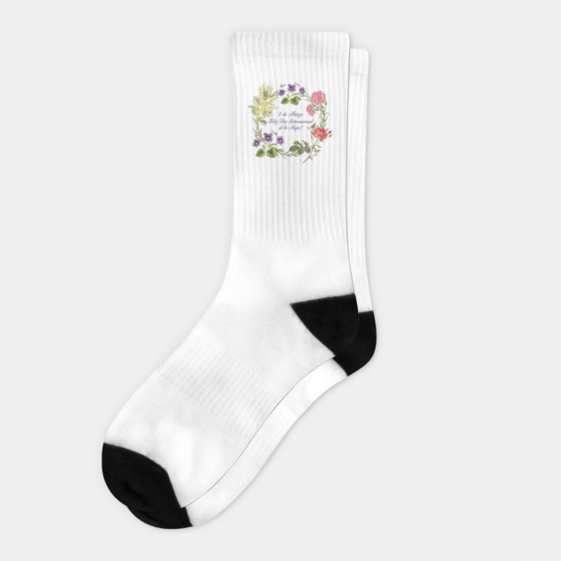 Floral Wreath International Women's Day Celebrate Socks by Art2Wear