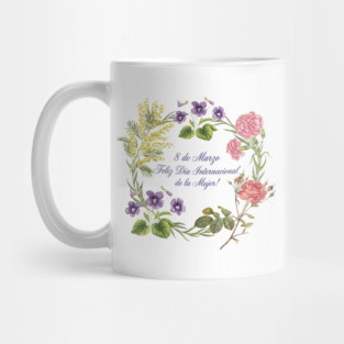 Floral Wreath International Women's Day Celebrate Mug