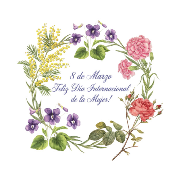 Floral Wreath International Women's Day Celebrate by Art2Wear