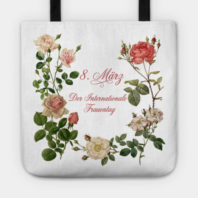 International Women's Day Floral Graphic Design Tote by Art2Wear