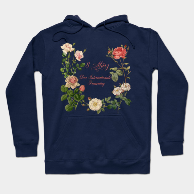 International Women's Day Floral Graphic Design Hoodie by Art2Wear