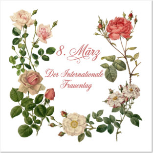 International Women's Day Floral Graphic Design Posters and Art