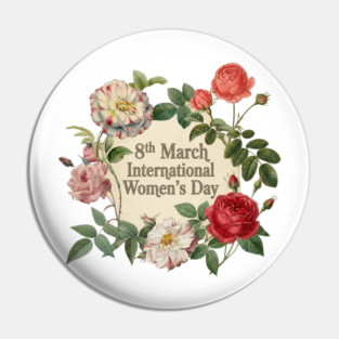 International Women's Day Floral Celebration Pin