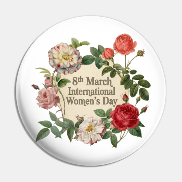International Women's Day Floral Celebration Pin by Art2Wear