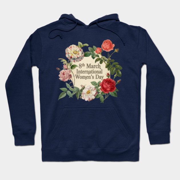 International Women's Day Floral Celebration Hoodie by Art2Wear