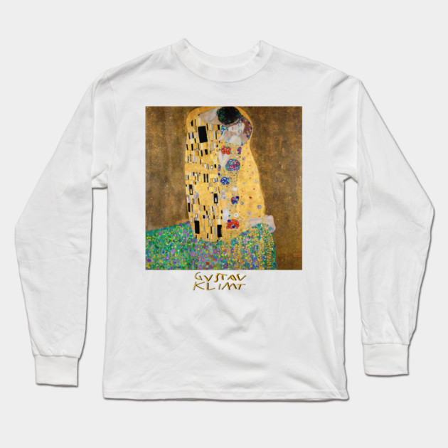 The Kiss by Gustav Klimt Art Collection Wearable Long Sleeve T-Shirt by Art2Wear