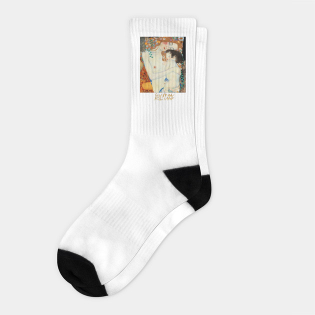 Gustav Klimt Mother and Child Art Nouveau Painting Socks by Art2Wear