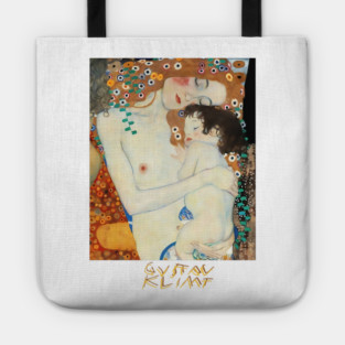 Gustav Klimt Mother and Child Art Nouveau Painting Tote