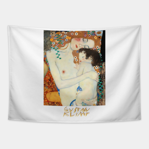 Gustav Klimt Mother and Child Art Nouveau Painting Tapestry by Art2Wear