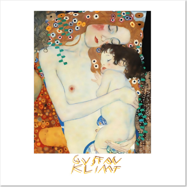 Gustav Klimt Mother and Child Art Nouveau Painting Wall Art by Art2Wear