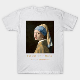 Iconic Art - Girl with a Pearl Earring Vermeer T-Shirt
