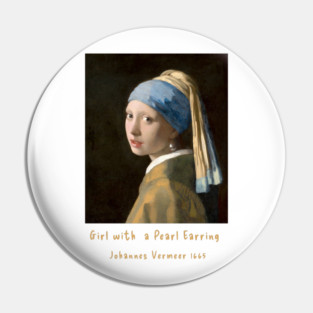 Iconic Art - Girl with a Pearl Earring Vermeer Pin