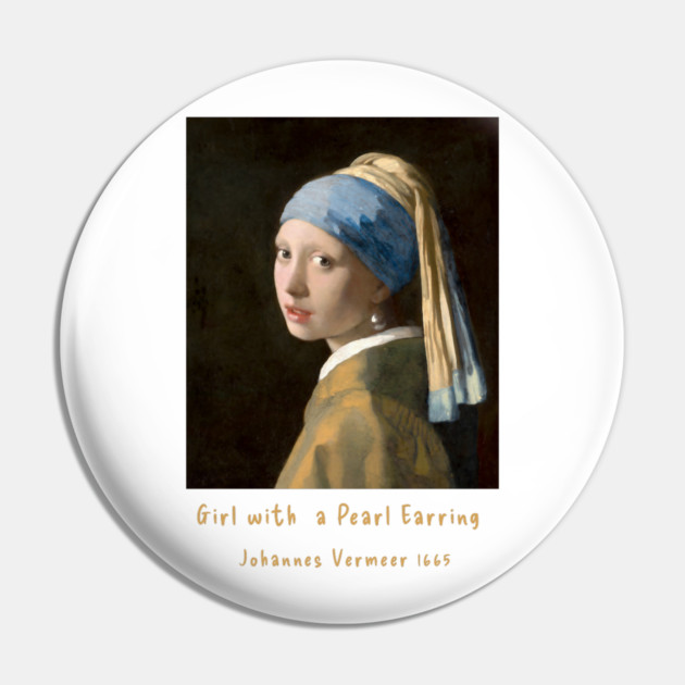 Iconic Art - Girl with a Pearl Earring Vermeer Pin by Art2Wear