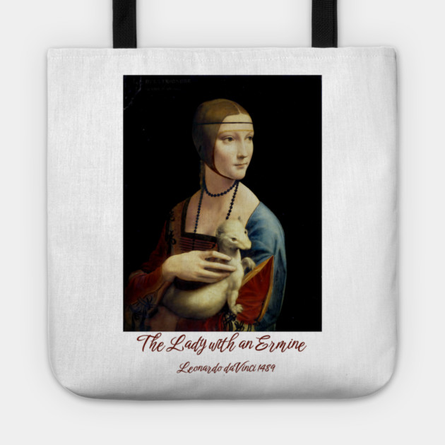 Leonardo da Vinci's The Lady with an Ermine Portrait Tote by Art2Wear