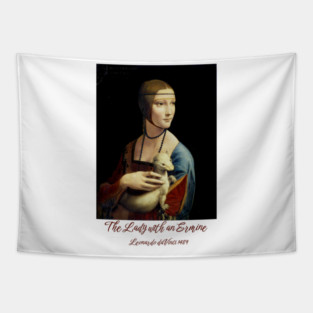 Leonardo da Vinci's The Lady with an Ermine Portrait Tapestry
