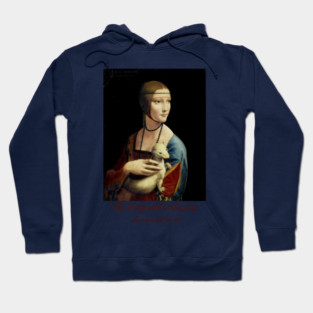 Leonardo da Vinci's The Lady with an Ermine Portrait Hoodie