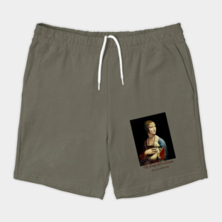 Leonardo da Vinci's The Lady with an Ermine Portrait Shorts