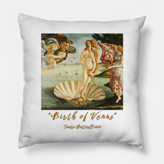 Birth of Venus by Botticelli, Classic Art, Feminine Pillow by Art2Wear