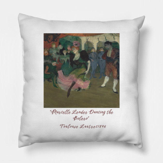 Henri de Toulouse-Lautrec Art, Marcelle Lender Dancing Pillow by Art2Wear