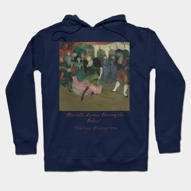 Henri de Toulouse-Lautrec Art, Marcelle Lender Dancing Hoodie by Art2Wear