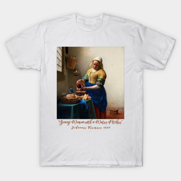 Young Woman with a Water Pitcher - Vermeer Classic T-Shirt by Art2Wear