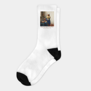 Young Woman with a Water Pitcher - Vermeer Classic Socks