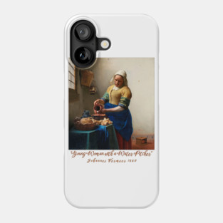 Young Woman with a Water Pitcher - Vermeer Classic Phone Case
