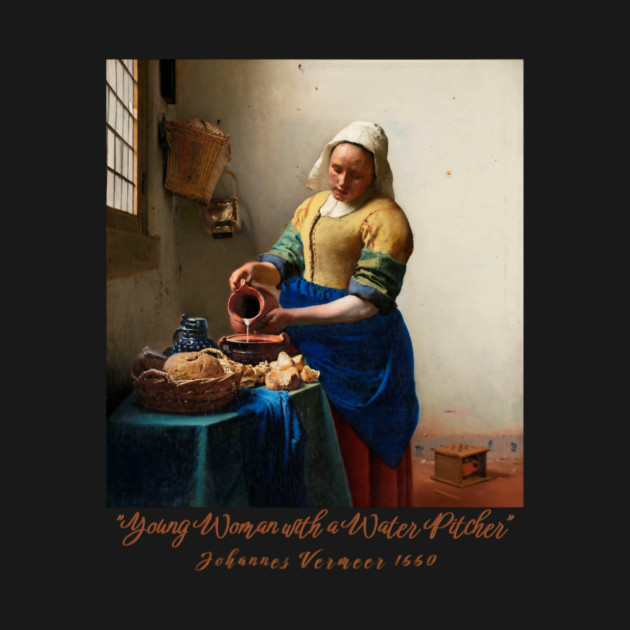 Young Woman with a Water Pitcher - Vermeer Classic by Art2Wear