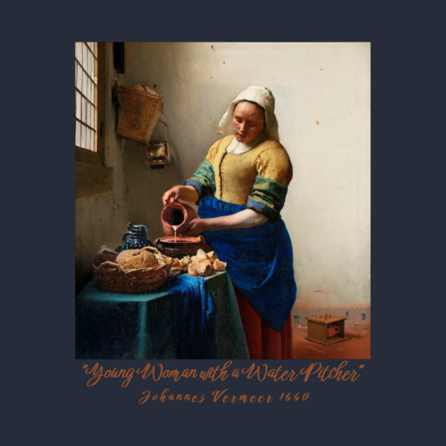 Young Woman with a Water Pitcher - Vermeer Classic by Art2Wear