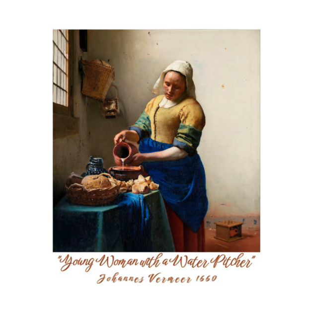 Young Woman with a Water Pitcher - Vermeer Classic by Art2Wear