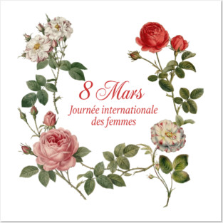 Celebrate International Women's Day Floral Design Posters and Art