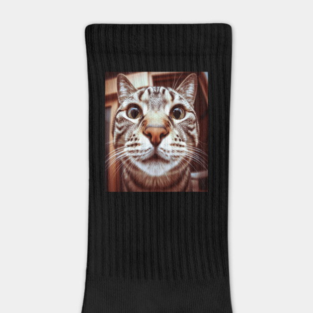 Cat Stare Tee - Close Encounter Feline Design. cat shirt funny feline design pet humor apparel whiskers gift animal lover tee by OUTFITPAW