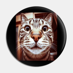 Cat Stare Tee - Close Encounter Feline Design. cat shirt funny feline design pet humor apparel whiskers gift animal lover tee Pin