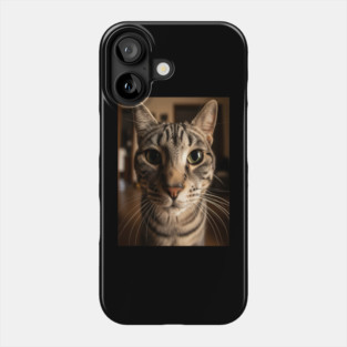 Judgmental Cat Tee - Tabby Stare Down Design. cat shirt funny tabby design judgmental humor pet apparel whiskers gift Phone Case