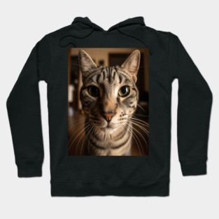 Judgmental Cat Tee - Tabby Stare Down Design. cat shirt funny tabby design judgmental humor pet apparel whiskers gift Hoodie