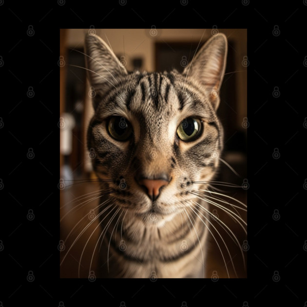 Judgmental Cat Tee - Tabby Stare Down Design. cat shirt funny tabby design judgmental humor pet apparel whiskers gift by OUTFITPAW