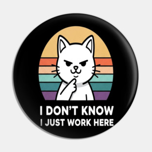 Cat Employee Tee - Sarcastic Office Feline Design. cat shirt funny office humor work apparel sarcastic gift feline design employee mood Pin