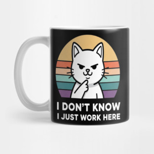 Cat Employee Tee - Sarcastic Office Feline Design. cat shirt funny office humor work apparel sarcastic gift feline design employee mood Mug