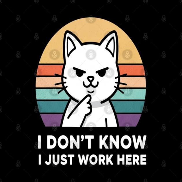 Cat Employee Tee - Sarcastic Office Feline Design. cat shirt funny office humor work apparel sarcastic gift feline design employee mood by OUTFITPAW