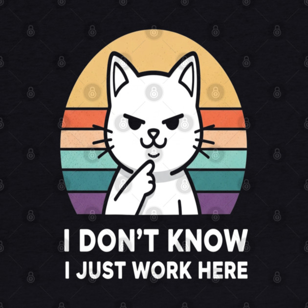 Cat Employee Tee - Sarcastic Office Feline Design. cat shirt funny office humor work apparel sarcastic gift feline design employee mood by OUTFITPAW