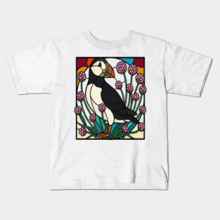 Atlantic Puffin Coastal Nature Design Kids T-Shirt