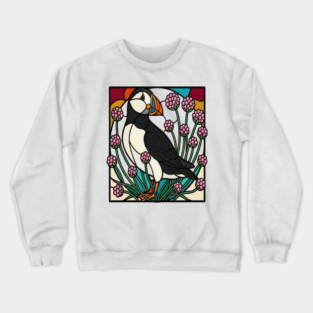 Atlantic Puffin Coastal Nature Design Crewneck Sweatshirt