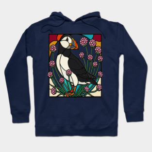 Atlantic Puffin Coastal Nature Design Hoodie