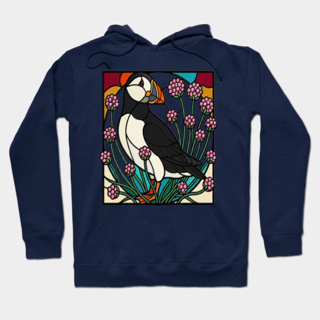 Atlantic Puffin Coastal Nature Design Hoodie by BirdsnStuff