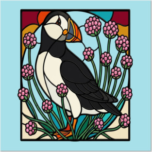 Atlantic Puffin Coastal Nature Design Posters and Art
