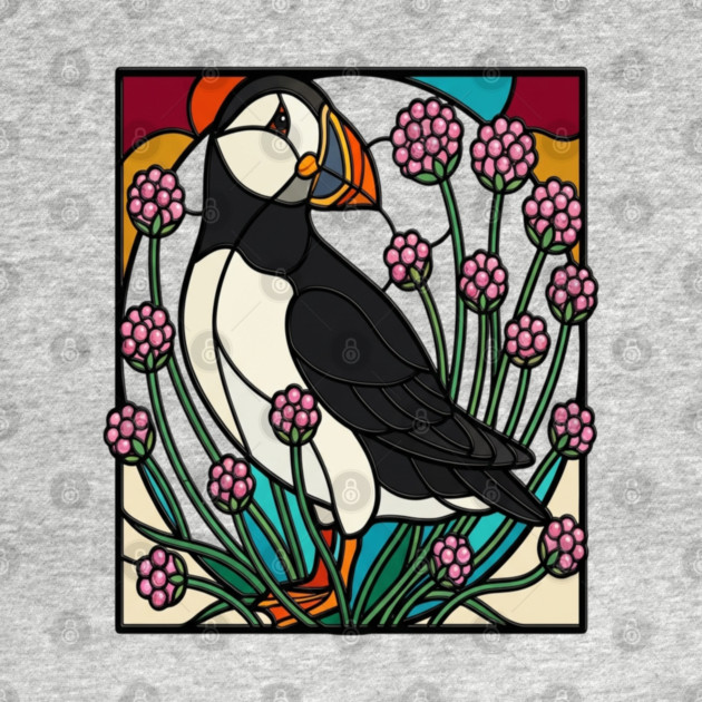 Atlantic Puffin Coastal Nature Design by BirdsnStuff