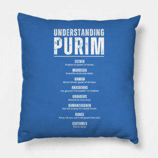 Understanding Purim Funny - Jewish Holiday Humor - Purim Story Costume Definition Pillow