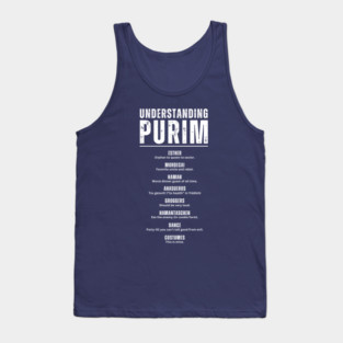 Understanding Purim Funny - Jewish Holiday Humor - Purim Story Costume Definition Tank Top