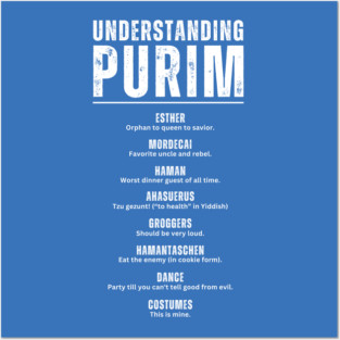 Understanding Purim Funny - Jewish Holiday Humor - Purim Story Costume Definition Posters and Art