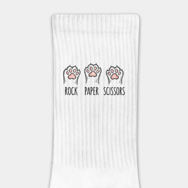 Funny Cat Rock Paper Scissors T-Shirt - Cute Kitten Paw Gamer Tee by OUTFITPAW